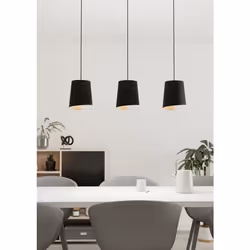 EGLO Bolivia, Support flexible, Noir, Noir, Acier, Noir, Intérieure