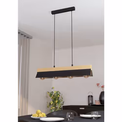 EGLO Tarrafo éclairage en suspension E27 40 W Noir, Marron