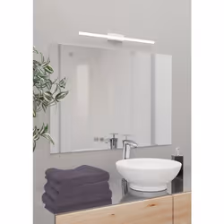 EGLO Verdello, Chrome, Blanc, Plastique, IP44, Salle de bains, Rectangle, 1 lampe(s)