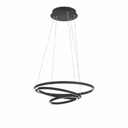 EGLO LOBINERO-Z, Support flexible, Noir, Transparent, Blanc, Noir, Aluminium, Plastique, Acier, Rond, Salle à manger, Salon