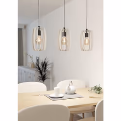 EGLO Bajazzara éclairage en suspension E27 40 W Noir, Gris