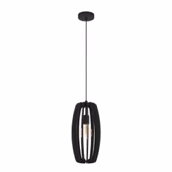 EGLO Pendelleuchte Bajazzara 1xE27 schwarz, 1 ampoule(s), E27, IP20, Noir