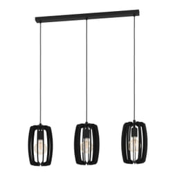 EGLO Pendelleuchte Bajazzara 3xE27 schwarz éclairage de plafond E27 40 W