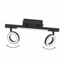 EGLO Cardillio 2 Spot lumineux encastrable Noir 3,2 W E