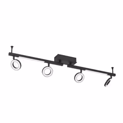 EGLO Cardillio 2, Spot d'éclairage de surface, 4 ampoule(s), LED, 3000 K, 1600 lm, Noir