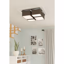 EGLO Mordazo éclairage de plafond Anthracite, Noir, Marron E27