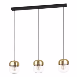 EGLO Maryvilla, Support flexible, Noir, Bronze, Or, Or, Transparent, Verre, Acier, Verre, Noir