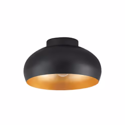 EGLO Mogano 2, 1 ampoule(s), E27, IP20, Noir, Or