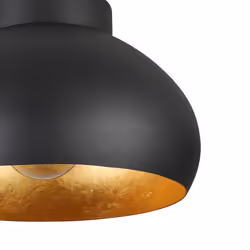 EGLO Mogano 2 éclairage de plafond Noir, Or E27