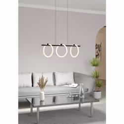 EGLO Caranacoa, Support flexible, Noir, Blanc, Noir, Blanc, Plastique, Acier, Plastique, Noir