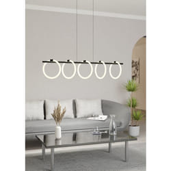 EGLO Caranacoa éclairage en suspension Support flexible 7 W LED Noir, Blanc