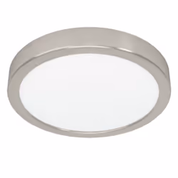 EGLO LED-Deckenleuchte Fueva 5 17W 2000lm 3000K D210mm Nickel-m, LED, 3000 K, 2000 lm, IP20, Nickel, Blanc
