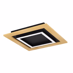 EGLO Tirrenara, 4 ampoule(s), 6500 K, 2600 lm, IP20, Noir, Marron