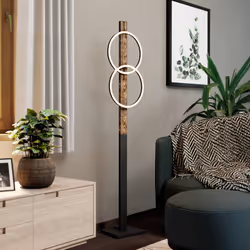 EGLO Boyal, Noir, Marron, Bois, Chambre à coucher, Couloir, Salon, Acier, Bois, IP20, II, 24 W