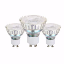 lot de 3 ampoules gu10 cob 4,5w 345 lumens 4000k