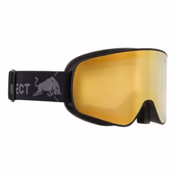 RedBull SPECT RUSH lunette de sports d'hiver Noir Unisexe Miroir, Orange Verres (plats) cylindriques