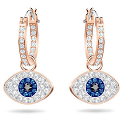 Swarovski 5425857 boucle d'oreille Boucles d'oreilles créoles Métal Bleu, Or rose, Blanc