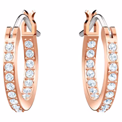 Swarovski 5425857 boucle d'oreille Boucles d'oreilles créoles Métal Bleu, Or rose, Blanc
