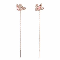 Swarovski Swan Clous d'oreilles Métal Rose, Or rose - Vue supplémentaire 3