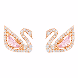 Swarovski Swan Clous d'oreilles Métal Rose, Or rose - Vue supplémentaire 4