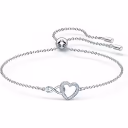 Bracelet - SWAROVSKI - Infinity Simple - Métal rhodié - Cristaux incolores - Argenté
