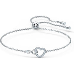 Bracelet - SWAROVSKI - Infinity Simple - Métal rhodié - Cristaux incolores - Argenté
