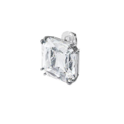 Boucles dOreilles femme - SWAROVSKI - Boucle doreille à clipper Mesmera solo en cristal taillé carré - Argenté