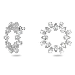 Swarovski 5601509 boucle d'oreille Clous d'oreilles Métal Argent, Blanc