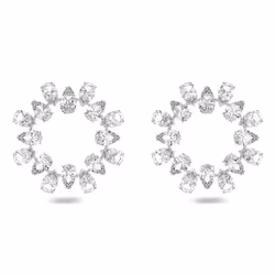 Swarovski 5601509 boucle d'oreille Clous d'oreilles Métal Argent, Blanc