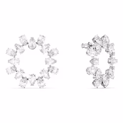 Swarovski 5601509 boucle d'oreille Clous d'oreilles Métal Argent, Blanc