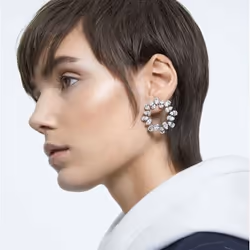 Swarovski 5601509 boucle d'oreille Clous d'oreilles Métal Argent, Blanc - Vue supplémentaire 4