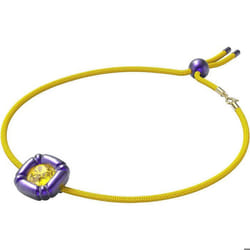 Bracelet Femme - SWAROVSKI - Dulcis - Argent - Cristaux Jaunes - Fil Tressé Bubblegum