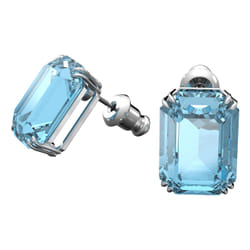 Swarovski 5614935 boucle d'oreille Clous d'oreilles Métal Bleu, Argent