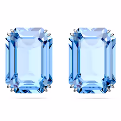 Swarovski 5614935 boucle d'oreille Clous d'oreilles Métal Bleu, Argent