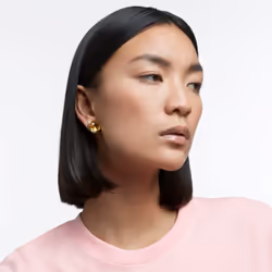 Swarovski Harmonia Clous d'oreilles Métal Argent, Jaune
