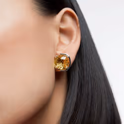 Swarovski Harmonia Clous d'oreilles Métal Argent, Jaune