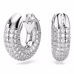 Swarovski Dextera hoop, Femelle, Métal, Blanc