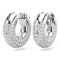 Swarovski Dextera hoop Boucles d'oreilles créoles Métal Blanc