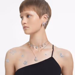 Swarovski Dextera hoop Boucles d'oreilles créoles Métal Blanc - Vue supplémentaire 7