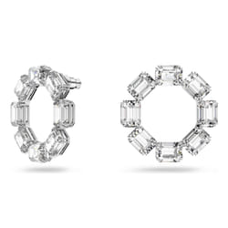 Swarovski 5618629 boucle d'oreille Clous d'oreilles Métal Argent, Blanc