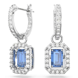 Swarovski 5619500 boucle d'oreille Boucles d'oreilles à clipser Métal Bleu, Argent