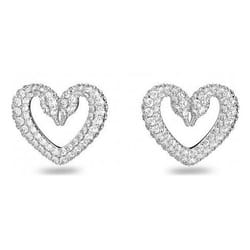 Swarovski 5681552 Clous d'oreilles Métal Argent, Blanc