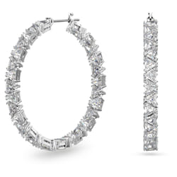 Swarovski Matrix Boucles d'oreilles créoles Métal Blanc
