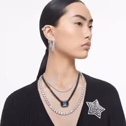 Swarovski Matrix Boucles d'oreilles créoles Métal Blanc - Vue supplémentaire 4
