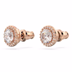 Swarovski Una Angelic Clous d'oreilles Métal Or rose, Blanc
