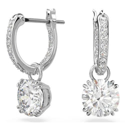 Swarovski 5636717 boucle d'oreille Boucles d'oreilles à clipser Métal Argent, Blanc