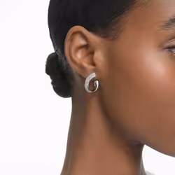 Swarovski 5637563 boucle d'oreille Clous d'oreilles Métal Argent, Blanc - Vue supplémentaire 5