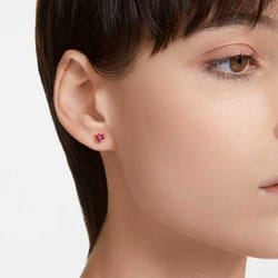 Swarovski 5639133 boucle d'oreille Clous d'oreilles Métal Or, Rouge