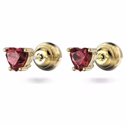 Swarovski 5639133 boucle d'oreille Clous d'oreilles Métal Or, Rouge - Vue supplémentaire 4