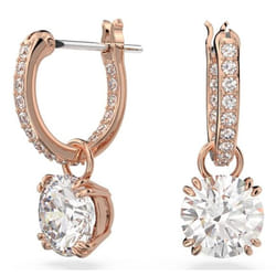Swarovski 5639975 boucle d'oreille Boucles d'oreilles à clipser Métal Or rose, Blanc